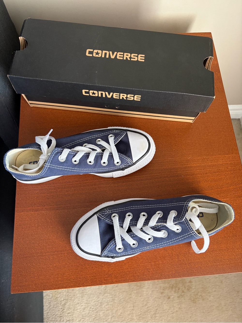 Converse Classic Low Top Sneakers - Navy & White - Picture 6 of 6